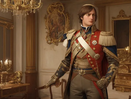 ut99 a video game with napoleon bonaparte man posing in a room, high detail, very sharp, high quality 