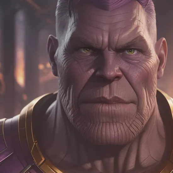  realistic portrait of thanos mix pdalns , 4k, high detailed, cinematic
