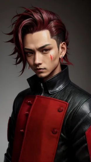 (tanjiro:1.5), (OriginalOutfit,earrings),((forehead_scar, red_and_black_hair, red_eyes)), (realistic:1.2), (masterpiece:1.2), (highly_detailed:1.2), (solo, one person, 1boy:1.5),<lora:Tanjiro:0.9>
