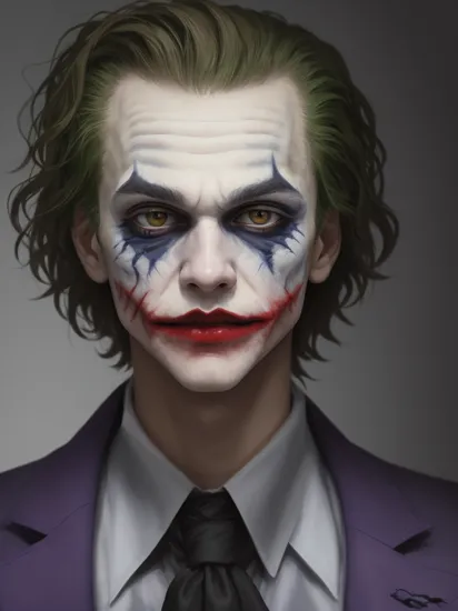 High Quality, Masterpiece, 1boy, slit pupils, IncrsSlitPupil, , The Joker, 