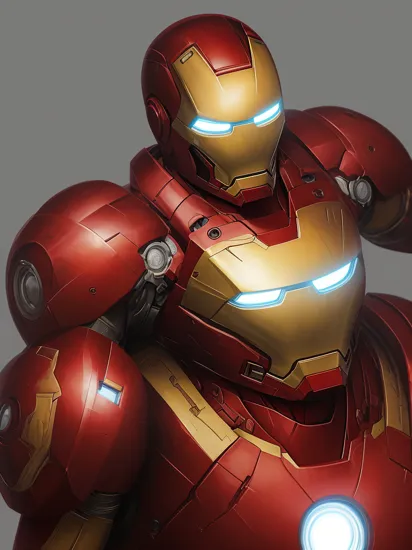  iron man portrait in the style of v5lcn