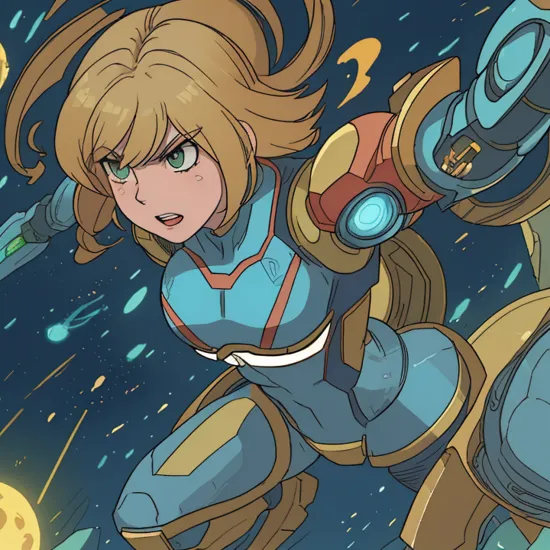 Samus Aran from Metroid|power suit|((arm cannon:1.3))|dynamic pose|glowing energy effects|alien landscape|metallic textures
masterpiece, best quality, detailed, realistic, 8k UHD, high quality, lifelike, precise, vibrant, absurdres, SimplepositiveXLv1