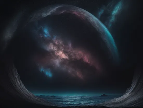dreamscape parallel dimensions Stunning Landscape Of Oceans, Magical Lighting, Distant Worlds, Fantasy, Other Worlds, Highly Detailed, Sharp Focus, Dark Colourful, Centered, Symmetry, Painted, Intricate, Volumetric Lighting, Beautiful, Rich Deep Colors Masterpiece, Sharp Focus, Ultra Detailed, In The Style Of Studio Giraldi. Astrophotography digital painting, mysterious magic, focused, lush colors, Canon Eos 5d Mark IV and Fujifilm Superia X-TRA 400 film,  