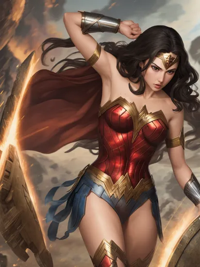 Wonder Woman, Donna troy, Amazonian goddess, sheild, ancient greece,  LimitBreakStyler