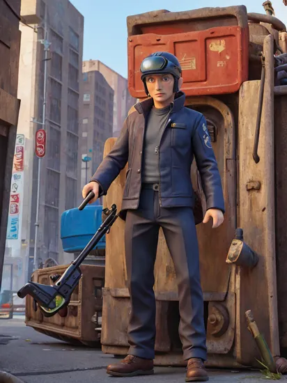 Anime Artwork,  VR helmet,  Daniel Craig as James Bond,  holding  a gun,  cyberpunk,  art by Masamune Shirow