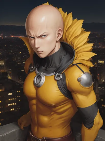 saitama,
one punch man,
yellow costume,
city in background,
perfect anatomy,
Shoulder Portrait,
masterpiece,
best quality,
darkest dungeon,
shadowverse,
artgerm,
greg ruktowski,