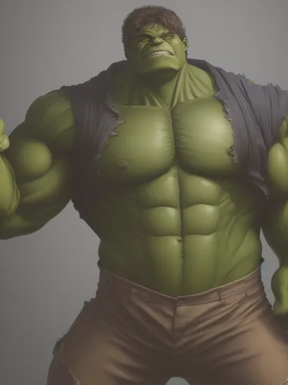 (the hulk:1.4) made of zwuul wearing clothes made of ral-jeans, bald  , (masterpiece:1.2), best quality, (masterpiece:1.2), best quality