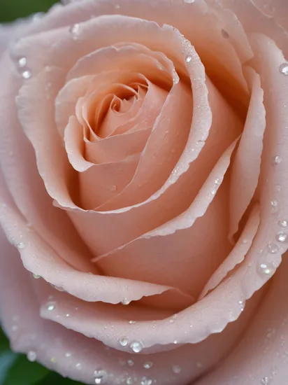 A macro photography of a rose, with morning dew, beautiful, detailed, high quality, sharp focus (high detail: 1.4)