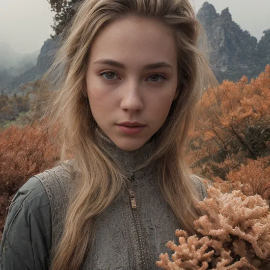 (ultra-detailed), film grain, highly detailed, smog, Atey Ghailan, (spaceship, photorealistic), natural skin texture, long natural blonde long hair, mist, a brutalist designed, dust, , fully clothed, mountains, (high detailed skin:1.2), morning, cables, (RAW photo), architectural streets, (intricate coral reefs), wrinkled skin, princess and king, scenic masterpiece on eye level, sparkles, (masterpiece), portrait of  1 beautiful young man, 