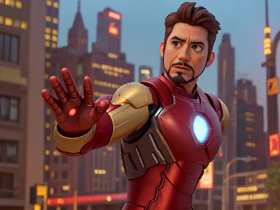 from avengers  ,  realistic, a portrait photo of  Iron Man in New York city, handsome, dark hair, professional, (Extremely Detailed:1.2), glow effects, godrays, intricate details, sharp focus, dramatic, photorealistic,sharp contrast