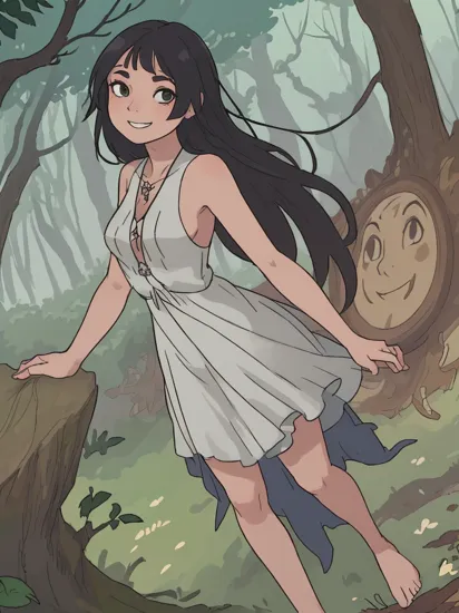 (full length frame), naked, (elegant, beautiful face), 
(cheeky smile),forest moss, Sun rays,  cute Pocahontas
(detailed skin, skin texture), (intricately detailed, fine details, hyperdetailed), raytracing, subsurface scattering, 
(fantasy underworld journey on background), diffused soft lighting, shallow depth of field, by Oliver Wetter, sharp focus bokeh,