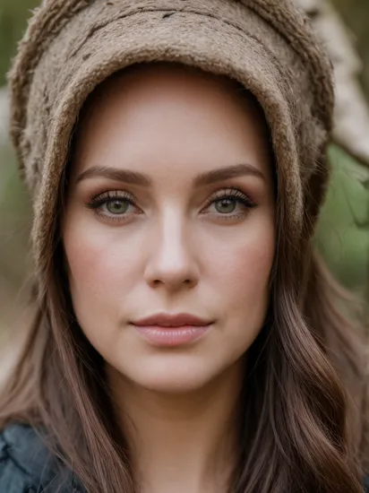 professional fashion close-up portrait photography of a beautiful ((ohwx woman))  at woodland canopy during Twilight, Nikon Z9, symmetrical face