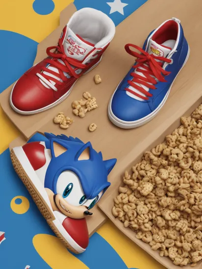 Sonic the hedgehog Cereal, free shoes inside