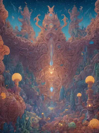 Fantastical storybook whimsy creatures, James Jean and Nicolas Party, tiny details, beautiful details, 8k, UHD, trending to artstation, centered, symmetry, painted, intricate, volumetric lighting, beautiful, rich deep colors masterpiece, sharp focus, ultra detailed, in the style of dan mumford and marc simonetti, astrophotography