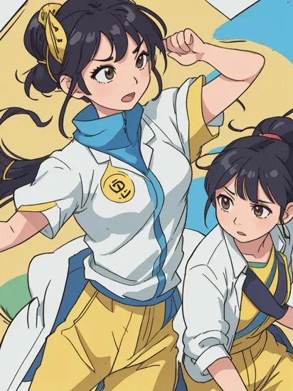 (((anime))) mulan wearing yellow minion Paper / Tyvek - Unconventional materials used for experimental and avant-garde fashion. Physical Therapist Uniform: Often includes a uniform shirt and pants, designed for physical therapy sessions.