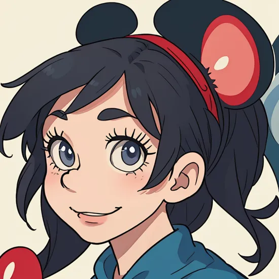 a portrait of mickey mouse , modern disney style