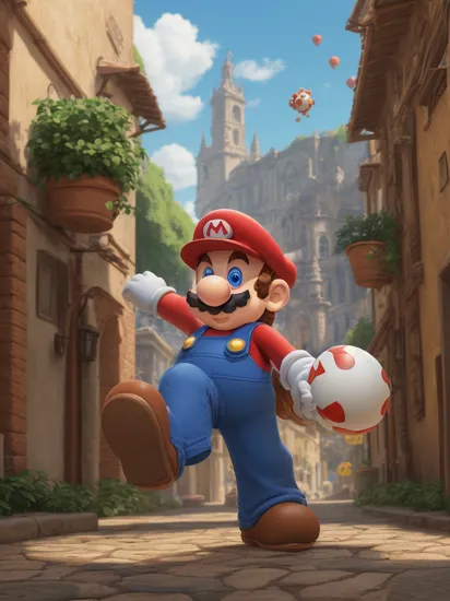 mario, 1boy , masterpiece,ultra realistic,32k,extremely detailed CG unity 8k wallpaper, best quality, full body, 