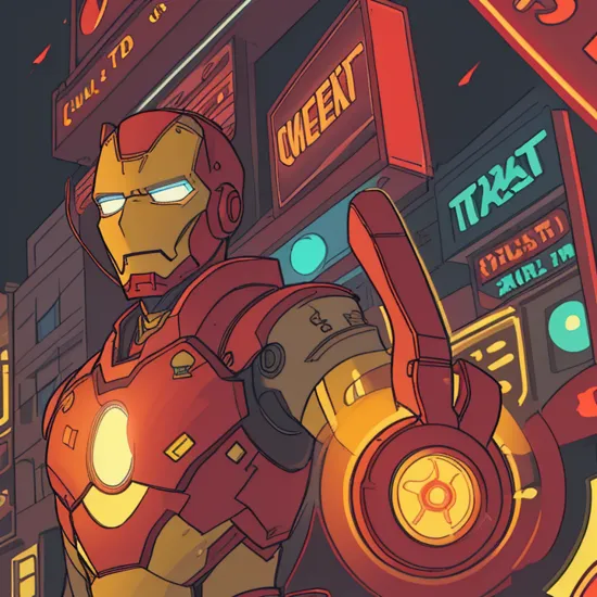 Iron Man,neon light,neon sign,neon,LED 
masterpiece, high resolution, octance 4k, high detail  , masterpiece,best,quality