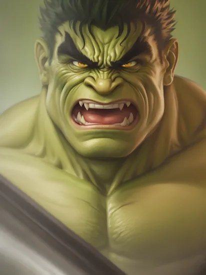  w3st portrait hulk, angry