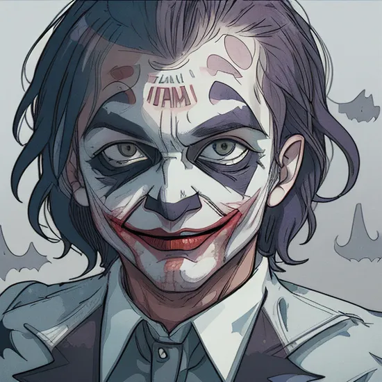  double exposure, white background, (the joker and batman:1.2)  misc, (masterpiece:1.2), best quality, (hyperdetailed, highest detailed:1.2), high resolution textures