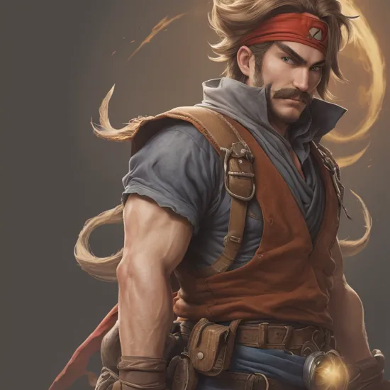 Super mario ninja portrait (masterpiece:1,2), best quality, highres, original, extremely detailed wallpaper, looking at viewer, sigma 135mm lens,(cowboy shot:1.2), upper body, perfect lighting,(extremely detailed:1.2),(8k:1.1), ninja headband,