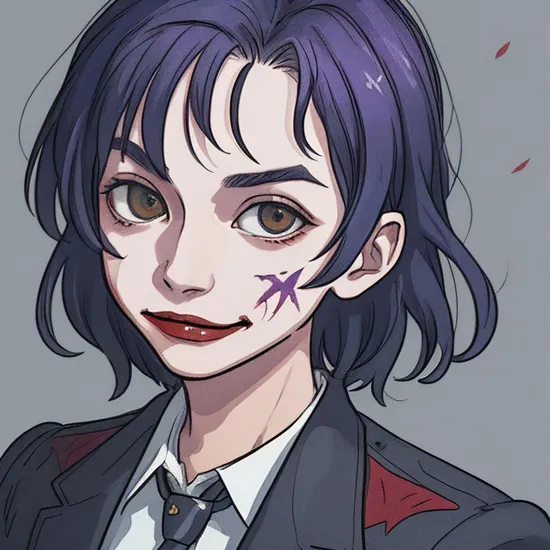 a portrait of the joker, ((art by oTZk))