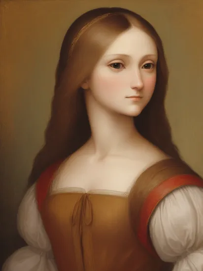 a oil painting of a woman, in the style of leonardo da vinci
