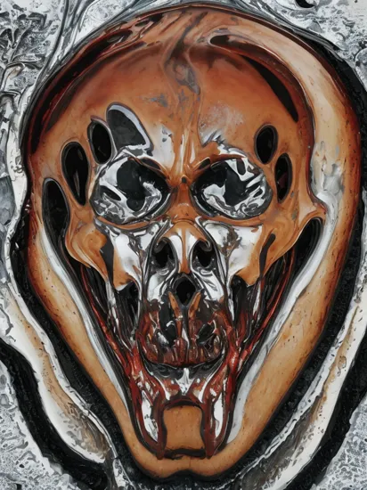 ral-chrome , terminator, t1000, (melting face:1.6), looking at viewer 