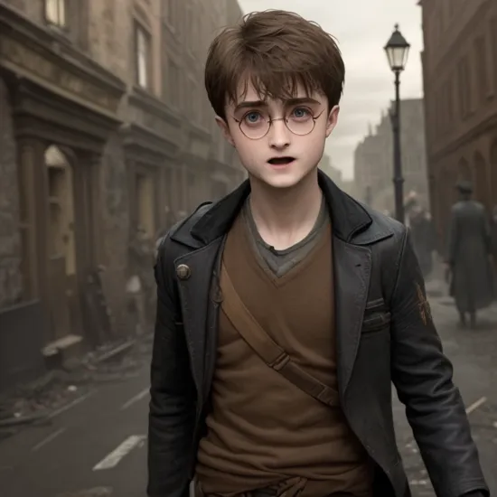 apocalyptic daniel radcliffe as harry potter  