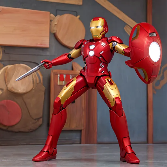 A iron man in the style of b1nk