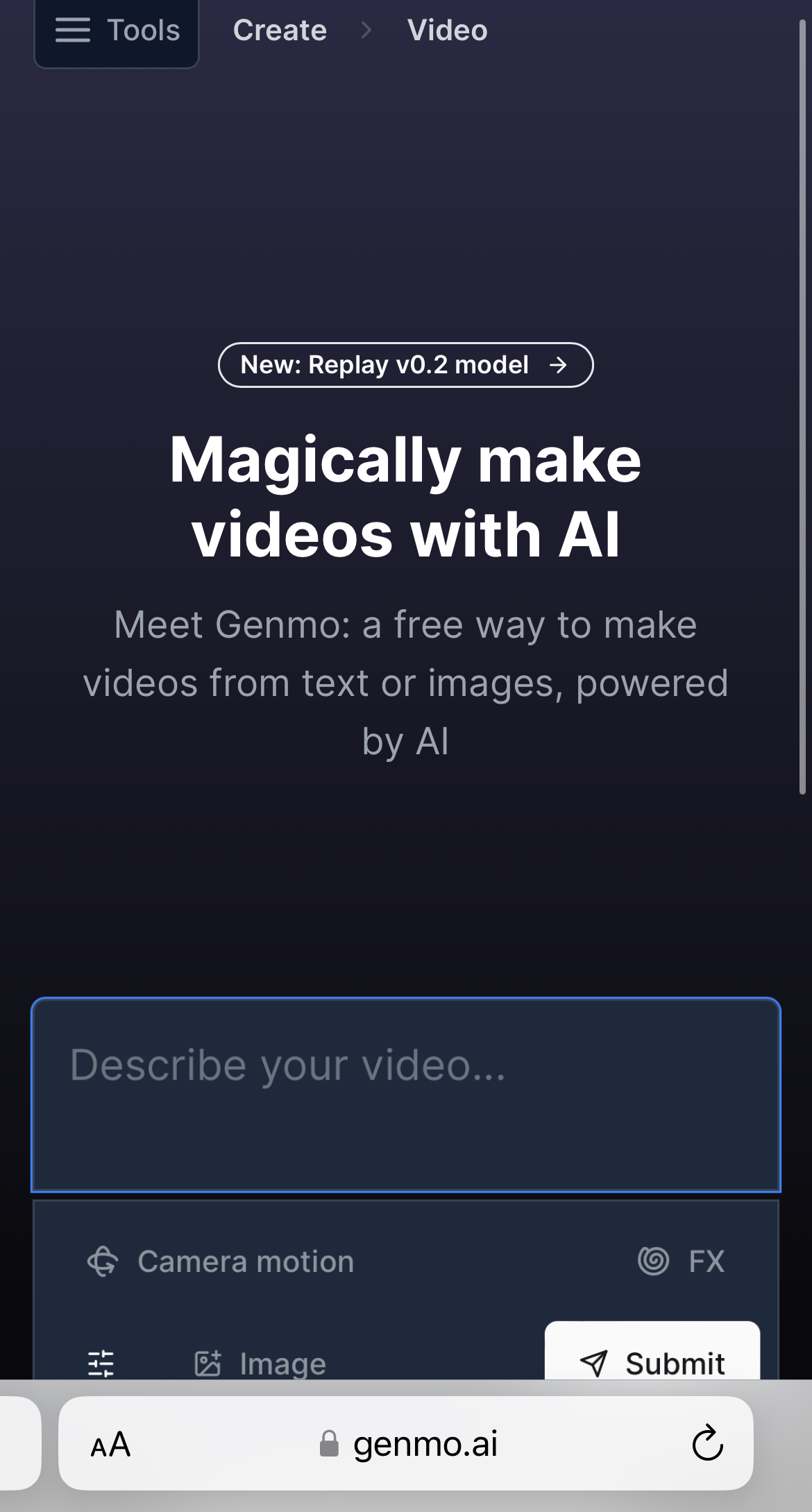 Animate images with Genmo AI