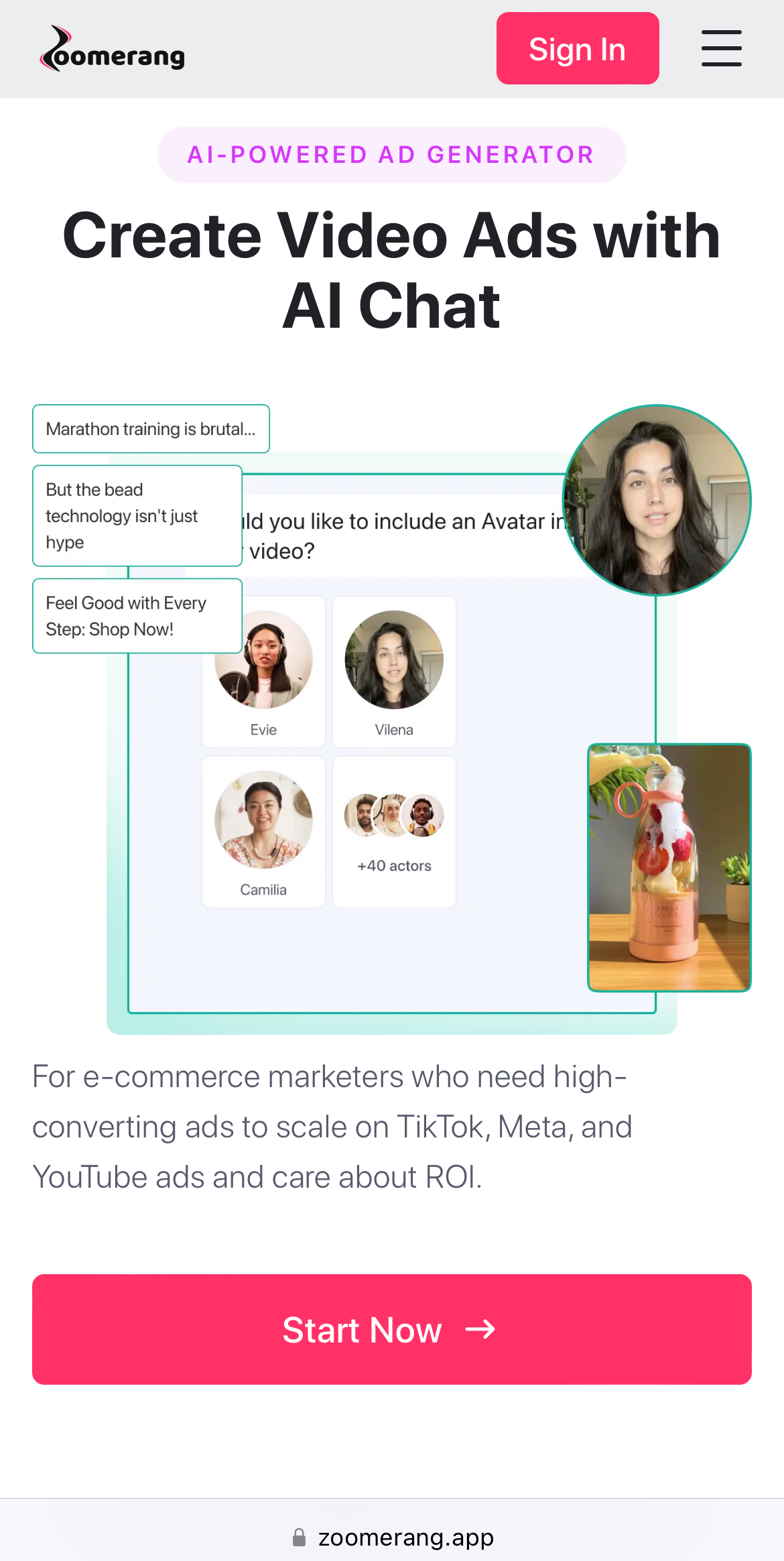 Zoomerang AI for E-Commerce visuals