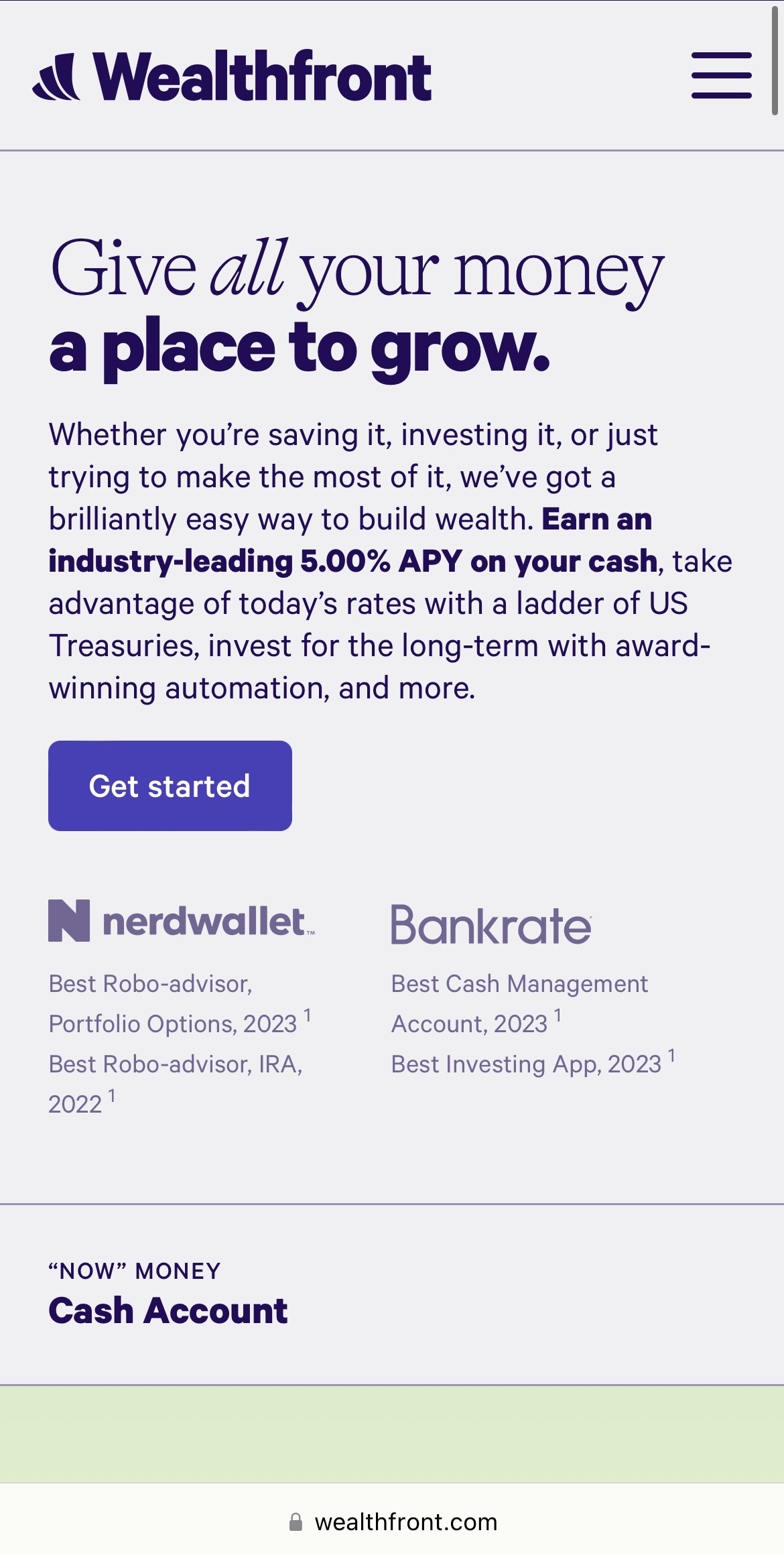 Wealthfront as Passive Income