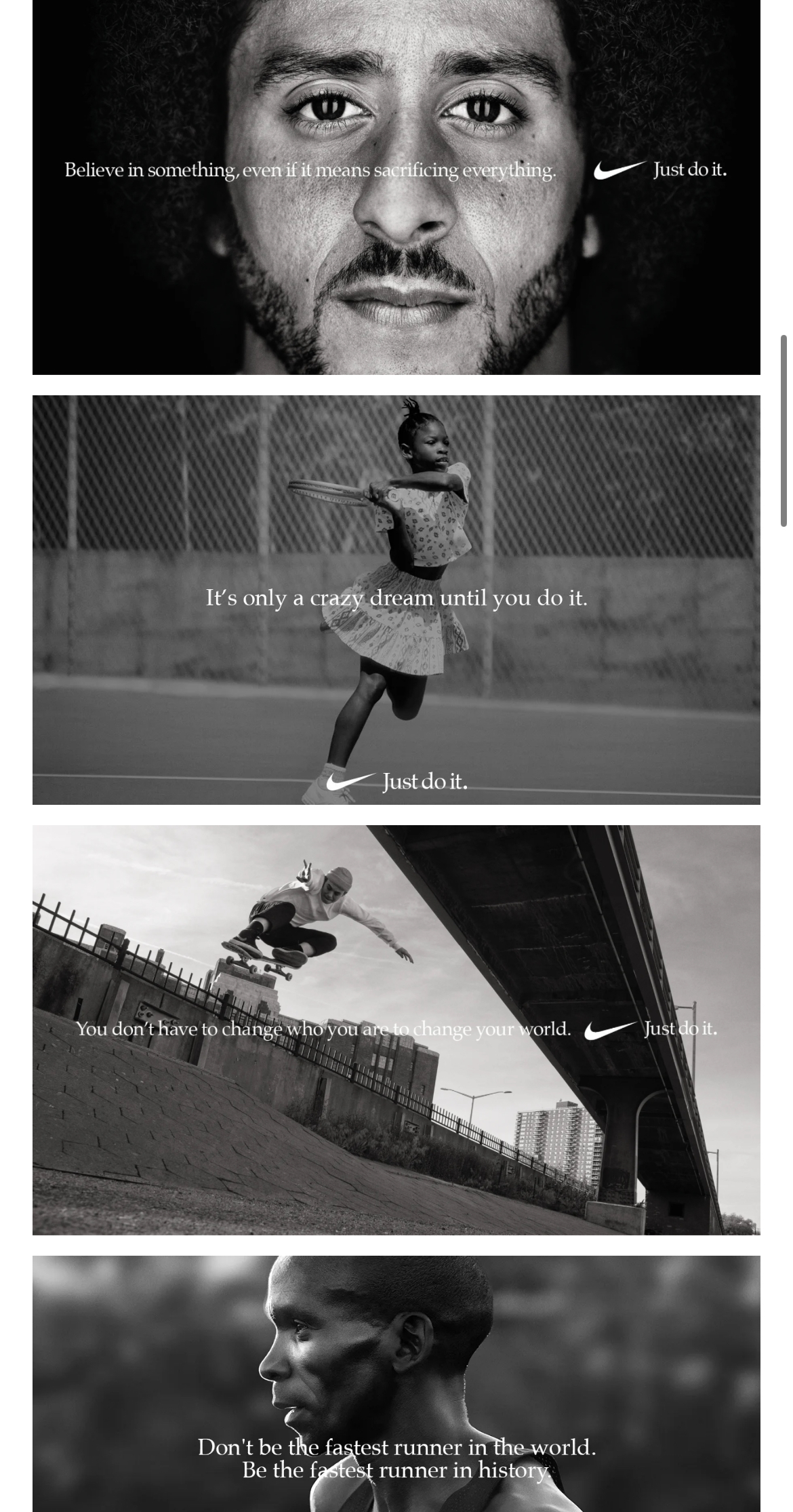 Nike video marketing example